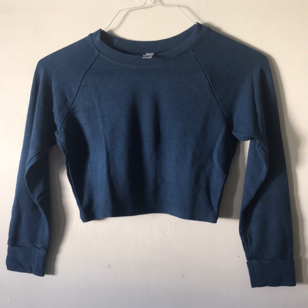 American Apparel ponte long sleeve crop raglan